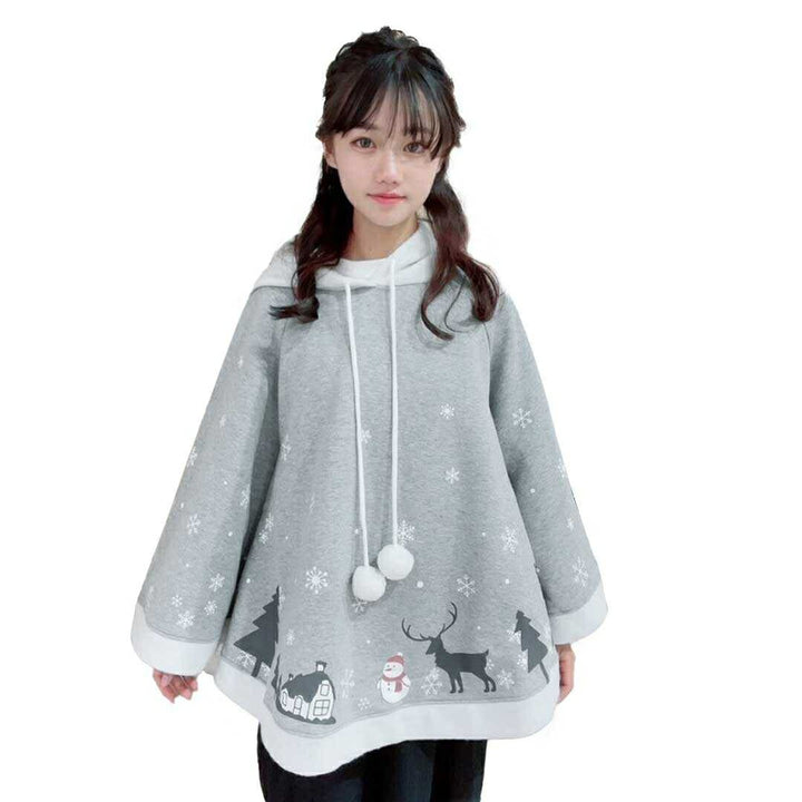 アウター ジャケット | クリスマス ロリータポンチョ 全3カラー - 女性用サンタコスプレ