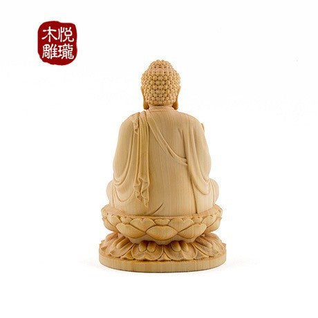風水 インテリア | 桧木製 釈迦如来 座像 2.0寸