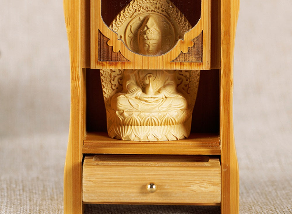 インテリア オブジェ | モダンミニ仏壇「蓮」- コンパクトデザイン