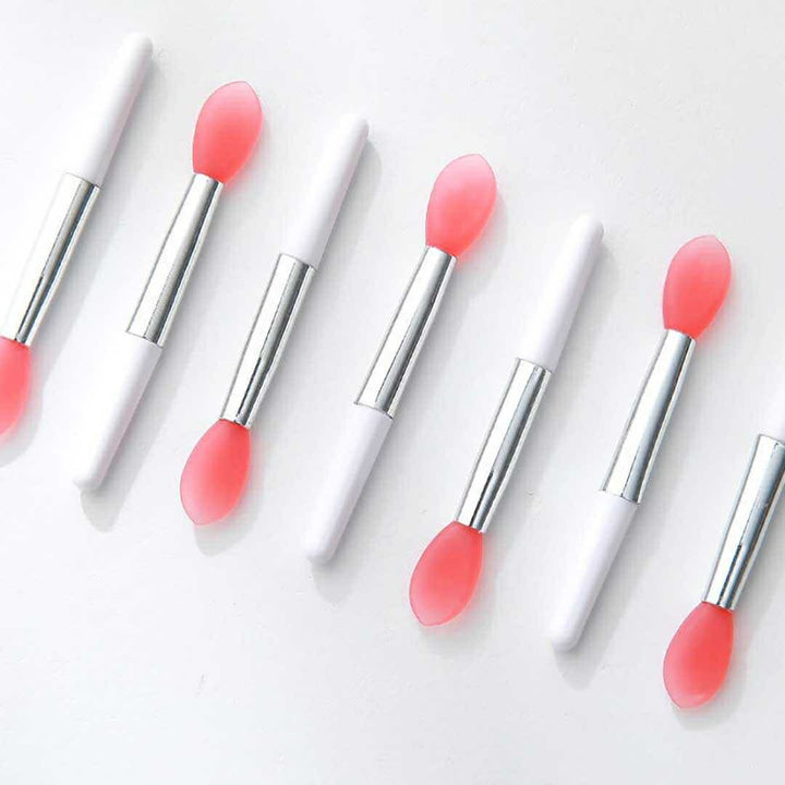 コスメティック | ピンクシリコン使い捨てリップブラシ100本セット - プロ＆業務用