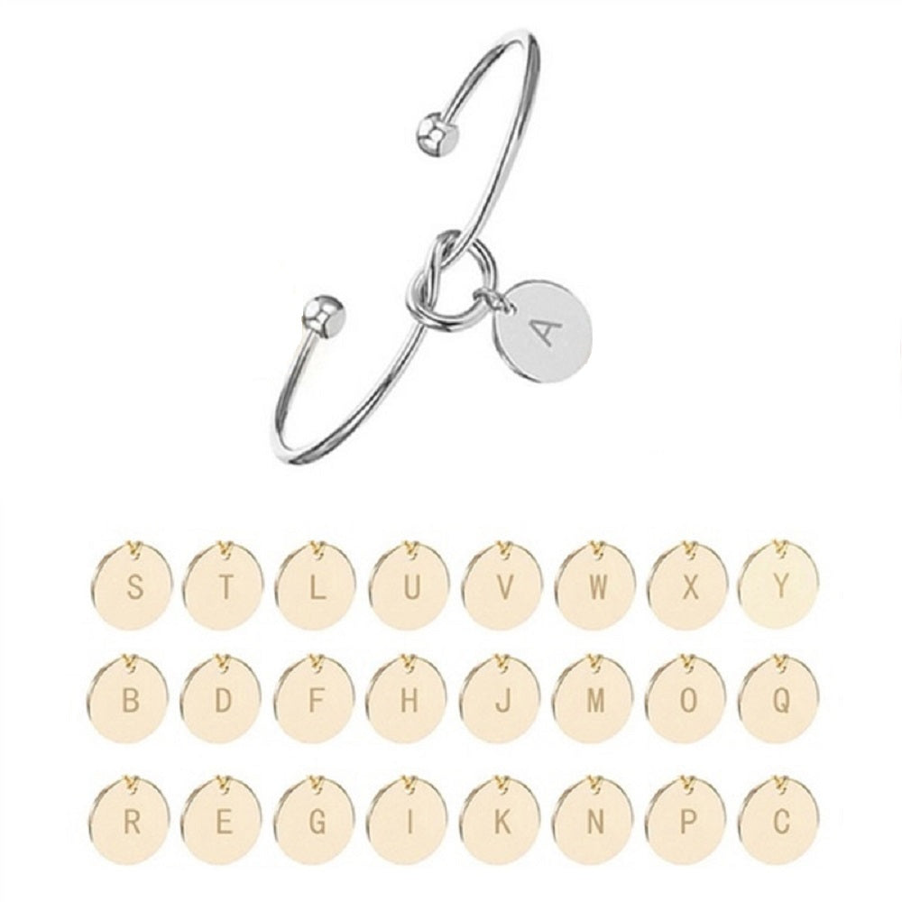 ブレスレット | シルバー イニシャルブレスレット フリーサイズ