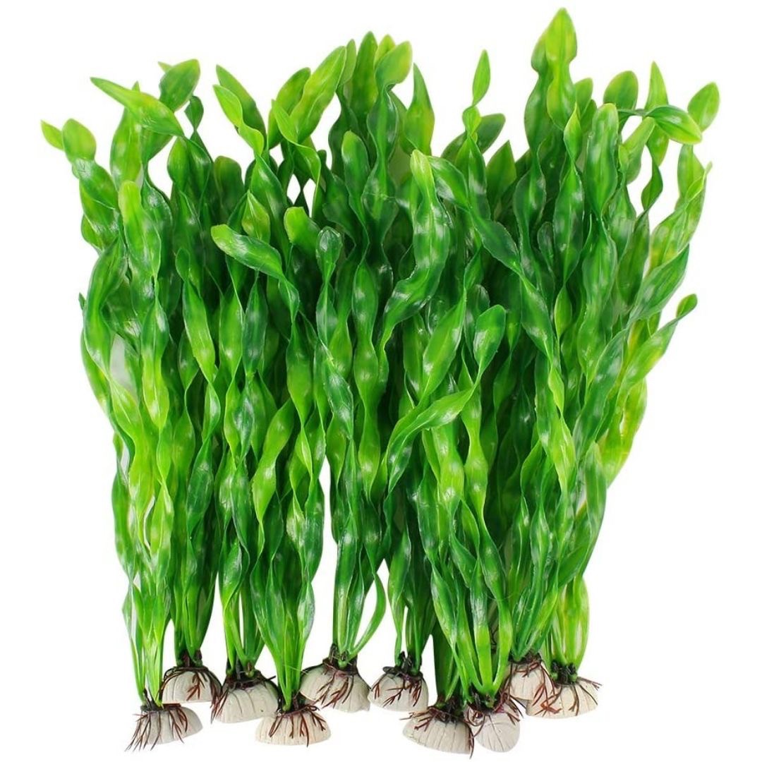 ペットグッズ | 特大サイズ海藻オブジェ5本セット - アクアリウム用インテリア