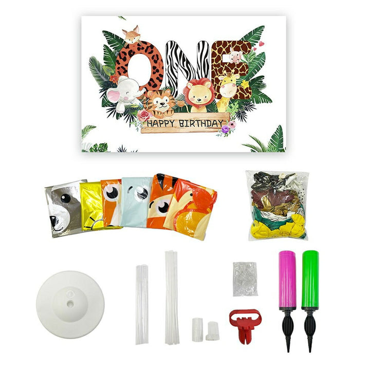 イベントグッズ | 誕生日パーティー用アニマル風船ガーランドセット