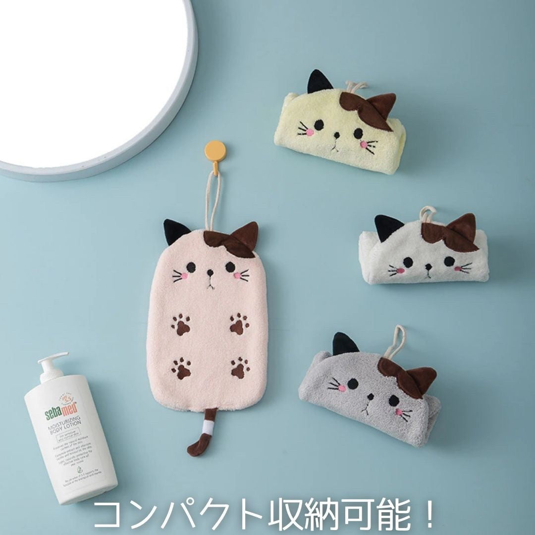 インテリア雑貨 その他 | 猫の肉球刺繍入り厚手キッチンタオル（全4色）