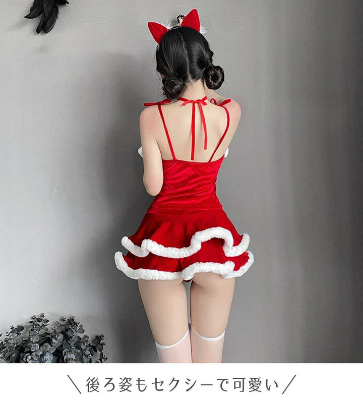 仮装 | クリスマス用 猫耳サンタコスプレ 衣類