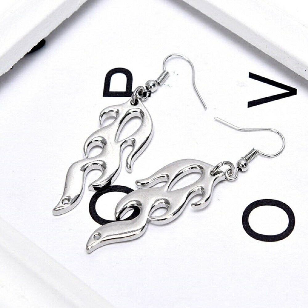 ピアス イヤーカフ | 火炎デザイン ピアス ２個セット - 韓国ファッション風 ヴィンテージ調