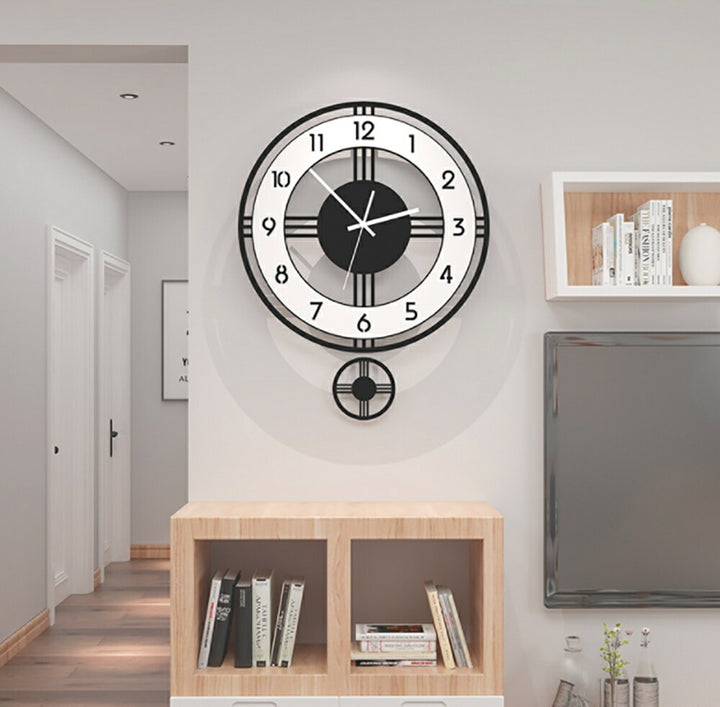 壁掛け時計 | モダン振り子壁掛け時計 - 静音・北欧デザイン
