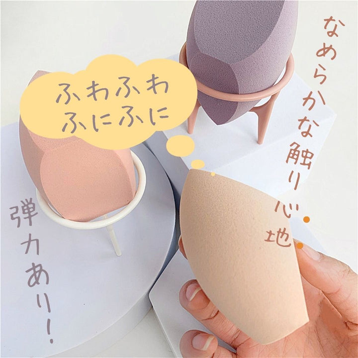 コスメティック | 選べる5カラー 柔らかい卵型・雫型メイクスポンジ