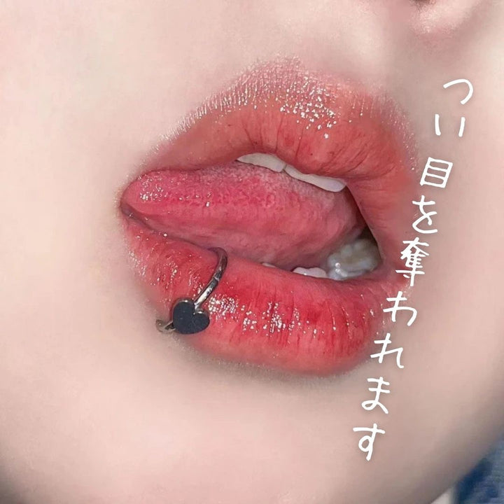 ピアス イヤーカフ | ハート&クロス リップピアス | 男女兼用 HIPHOPジュエリー