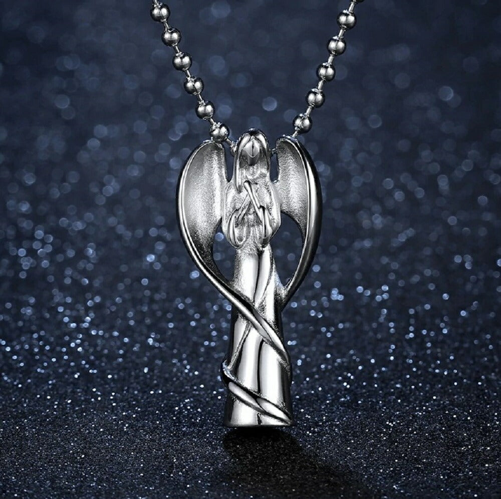 ネックレス | エンジェル遺骨ネックレス メモリアルペット供養用 ステンレス製