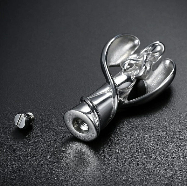 ネックレス | エンジェル遺骨ネックレス メモリアルペット供養用 ステンレス製