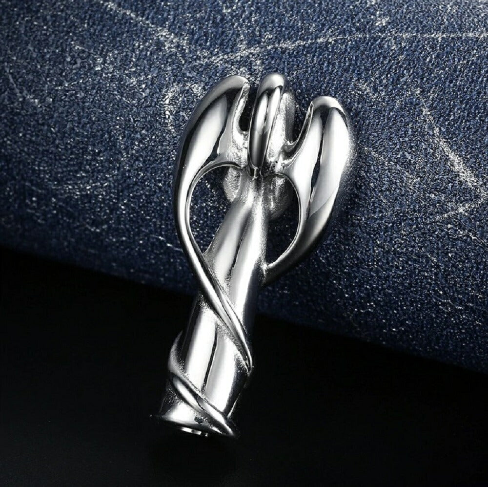 ネックレス | エンジェル遺骨ネックレス メモリアルペット供養用 ステンレス製