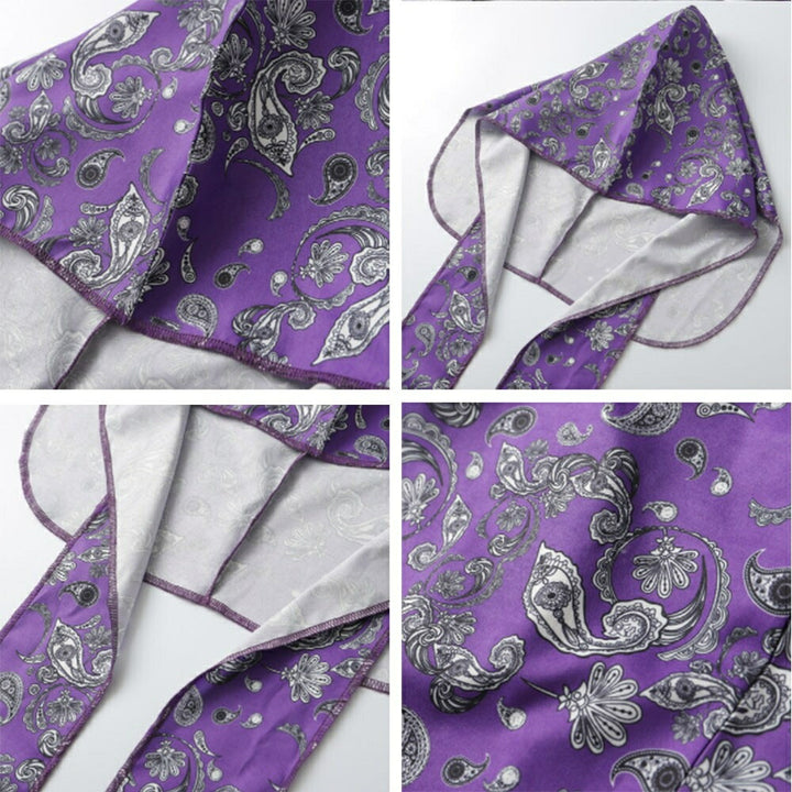 男性ファッション その他 | ペイズリー柄 メンズ キャップ - ブラック/パープル