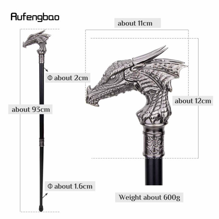 男性ファッション その他 | 高級シルバードラゴン杖 - 風水開運デザイン
