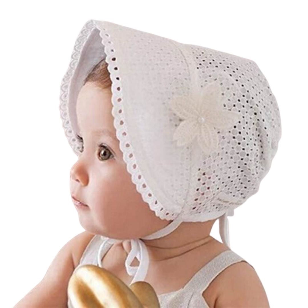 赤ちゃん用品 | 女の子用レースボンネット | 出産祝い・誕生日プレゼント向け