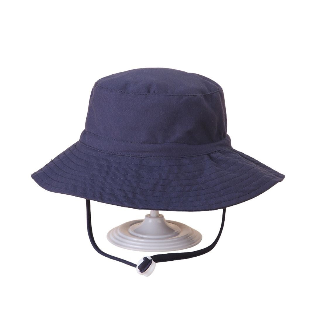 赤ちゃん用品 | キッズ用UPF50+ツバ広帽子 あご紐付き - 選べる8カラー