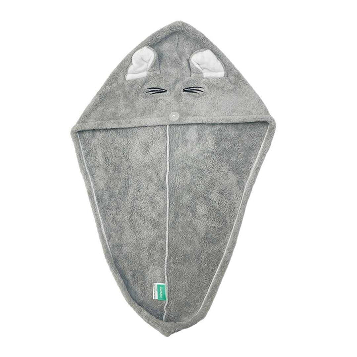 小物 その他 | 速乾ヘアタオル「猫デザイン」- ボタン付きで固定、髪のダメージ軽減