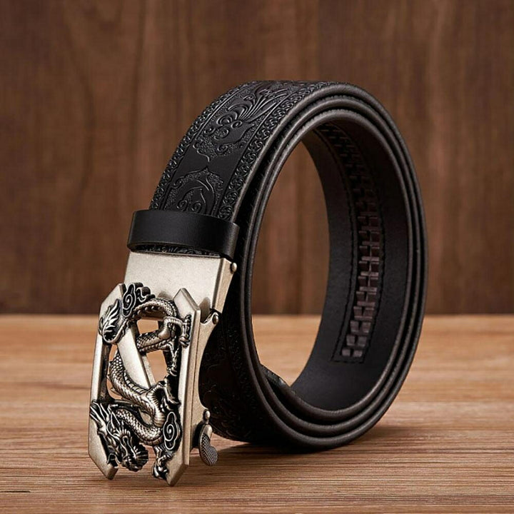 ベルト | ドラゴンデザイン スライド式合金ベルト メンズ