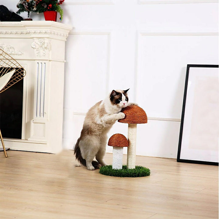 ペットグッズ | きのこ型キャットタワー 爪とぎ＆遊具 サイザル麻仕様