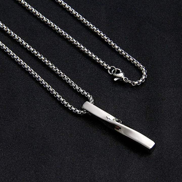 ネックレス | シンプルねじれバーネックレス ユニセックス