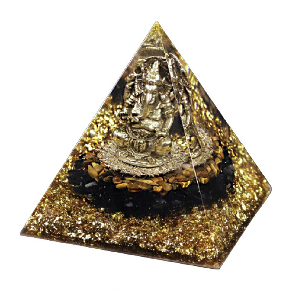 風水 インテリア | ガネーシャ オルゴナイト ピラミッド：開運・浄化・癒し