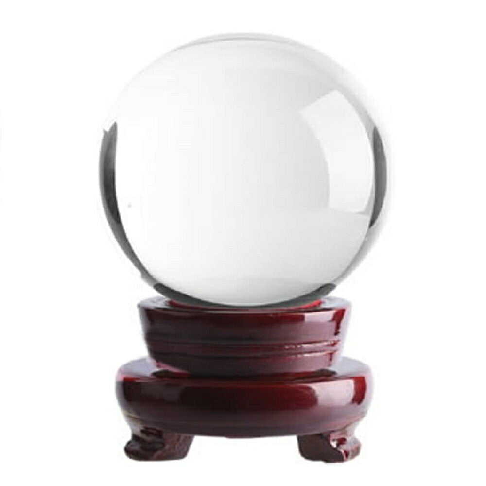 【訳あり】【小キズあり】 風水 インテリア | 水晶球 風水 インテリア 木製台座付き 5cm