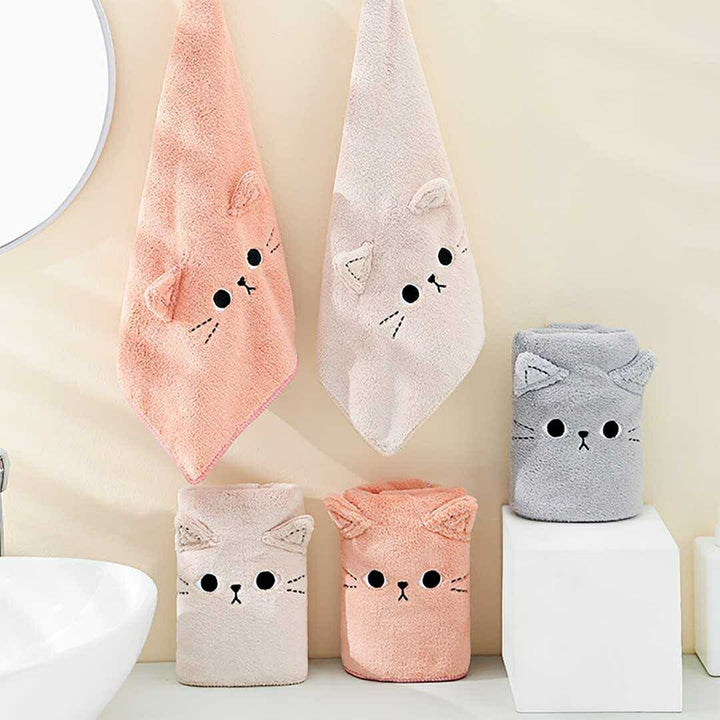インテリア雑貨 その他 | 猫柄マイクロファイバーハンドタオル（全3カラー・速乾）