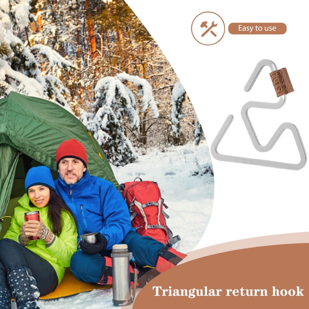 キャンプ用品 | アイアン製トライアングル万能ハンガー5個セット - キャンプ・バーベキュー用