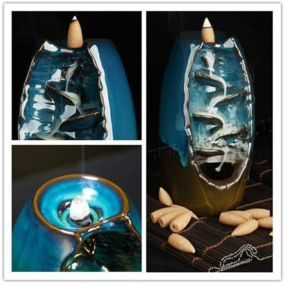 お香 | 滝倒流香炉 陶器製 インテリア香立て