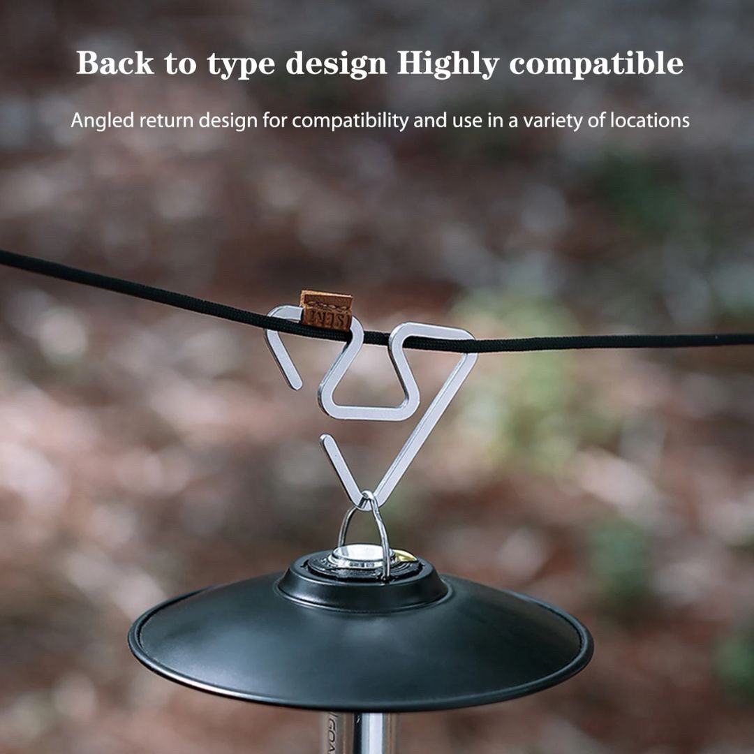 キャンプ用品 | アイアン製トライアングル万能ハンガー5個セット - キャンプ・バーベキュー用