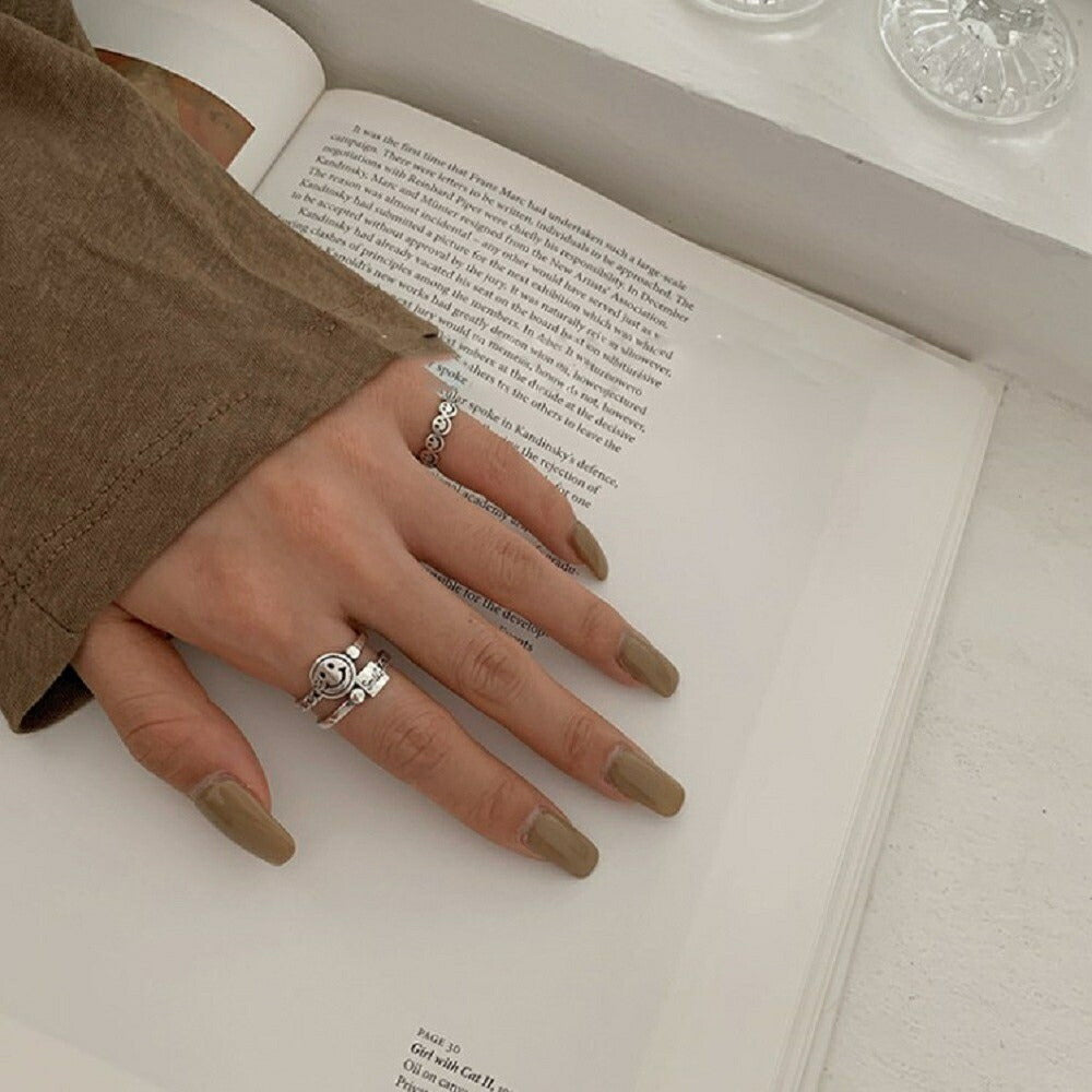 リング | ニコちゃんスマイルリング シルバーアクセサリー 男女兼用