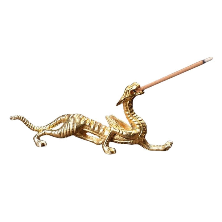 お香 | 金色龍のお香立て 銅製彫刻 インテリアオブジェ