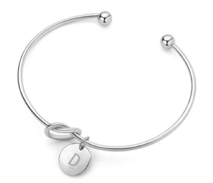 ブレスレット | シルバー イニシャル ノットバングル
