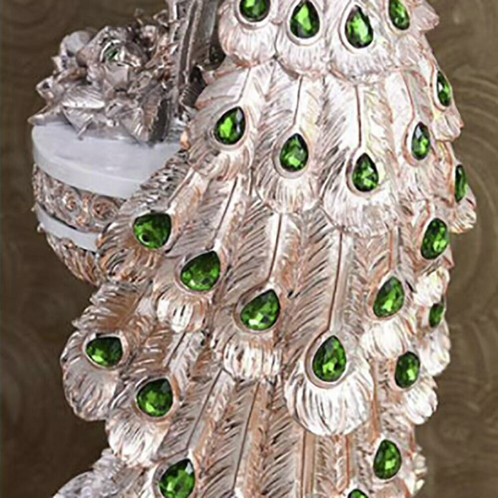 風水 インテリア | 70cm 白孔雀置物 インテリア風水オブジェ