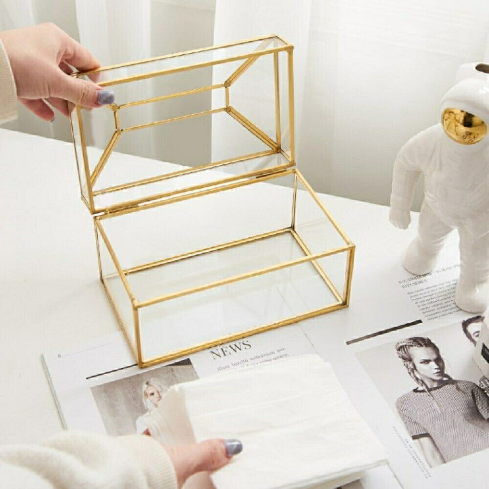 インテリアインテリア雑貨 その他 | ゴールドアクセント クリアガラス調 ティッシュボックス