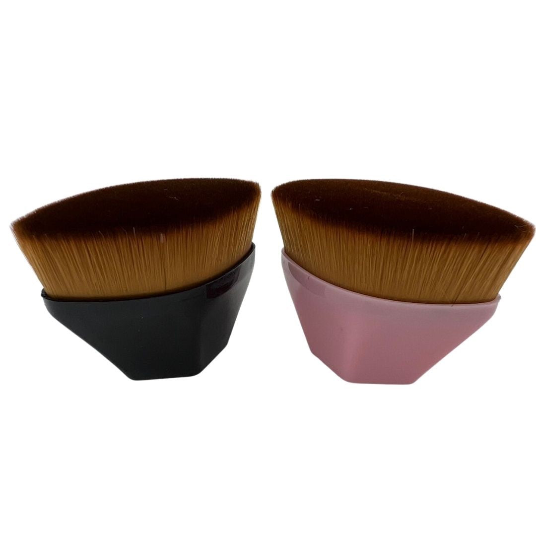 コスメティック | 柔らかいフェイスブラシ ダイヤモンド型ケース付き - 選べる2カラー