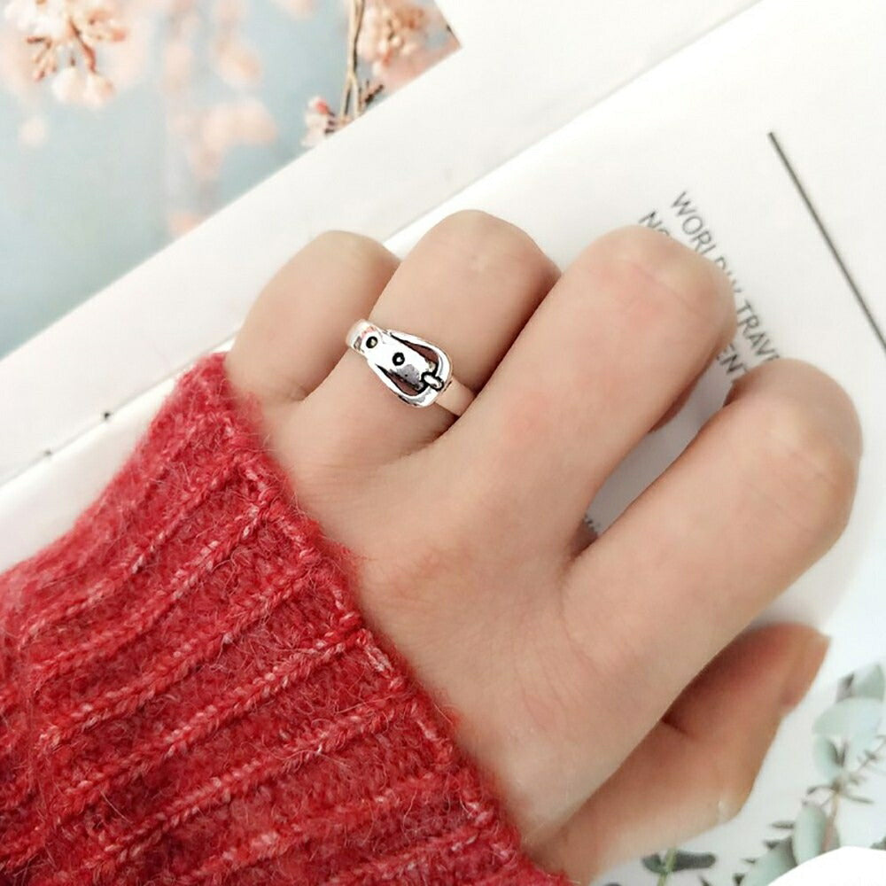 リング | ガーネットカラー シルバーリング ユニセックス