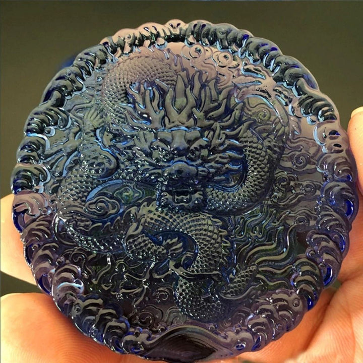 金運 開運 グッズ | 青龍ブルークリスタル置物 - 開運金運財産運