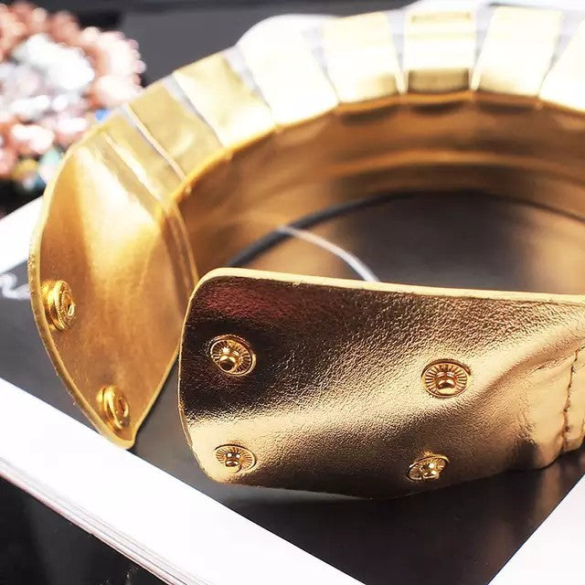 ネックレス | ロングネックチョーカー シルバー・ゴールド 民族風デザイン