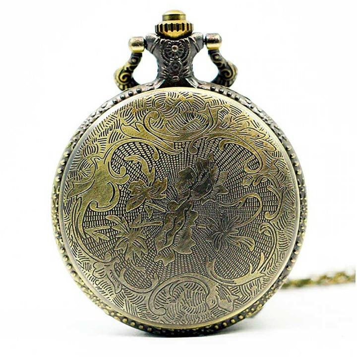 風水 時計 | アンティーク懐中時計 ユニセックス ブロンズチェーン付き