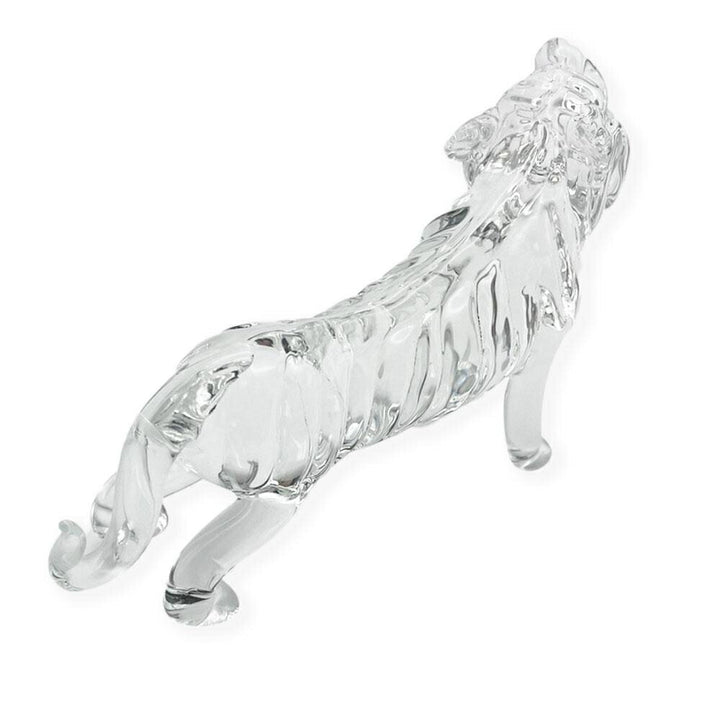 風水 インテリア | 干支「寅年」風水クリスタルガラス虎置物 - 透明16cm