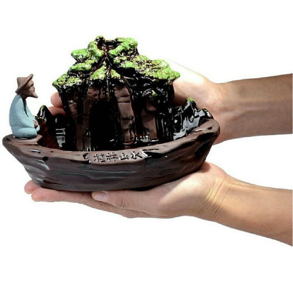 お香 | 和風倒流香お香立て - 陶器製インセンスホルダー