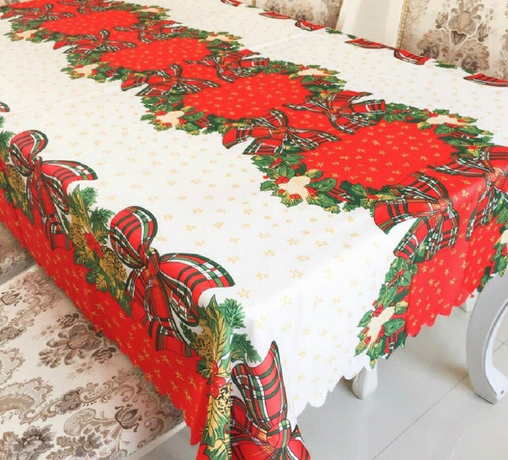 イベントグッズ | クリスマス撥水テーブルクロス 180cmx150cm 汚れ防止・滑り止め