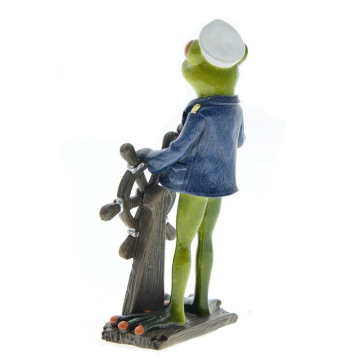 インテリア オブジェ | カエル船長置物 - 幸運と商売繁盛のインテリア