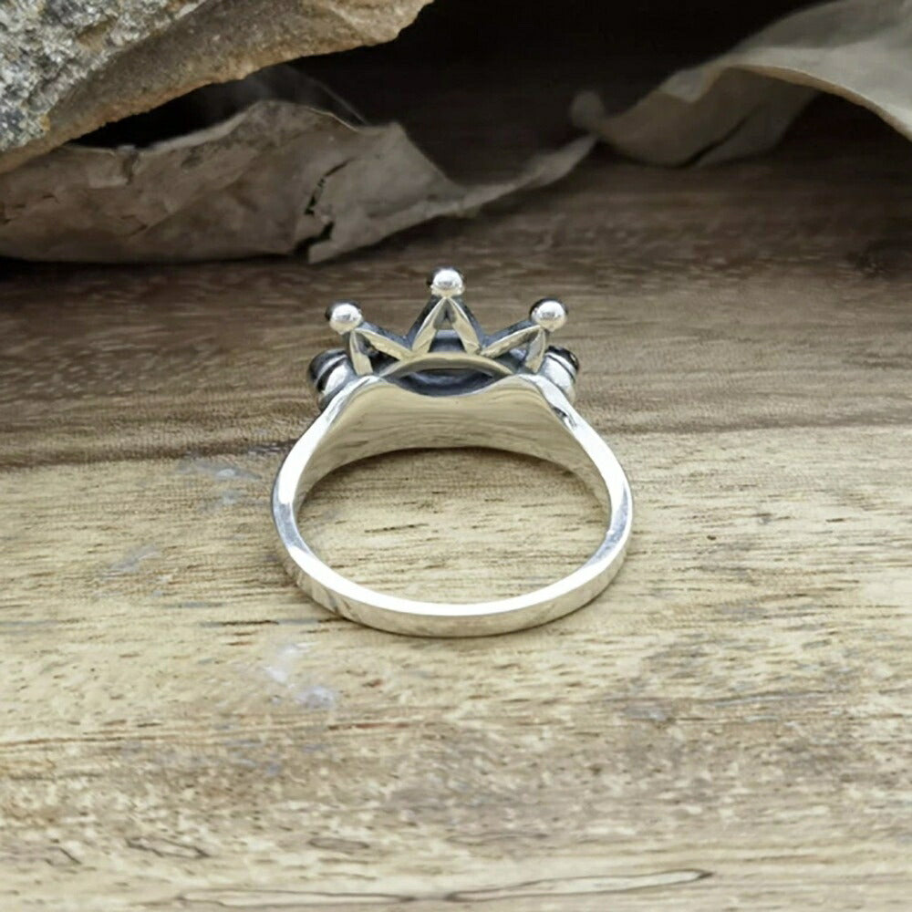 リング | カエルの王冠シルバーリング - ユニークなメンズ＆レディースアクセサリー