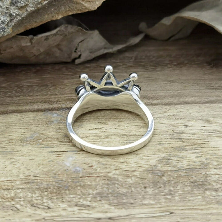 リング | カエルの王冠シルバーリング - ユニークなメンズ＆レディースアクセサリー