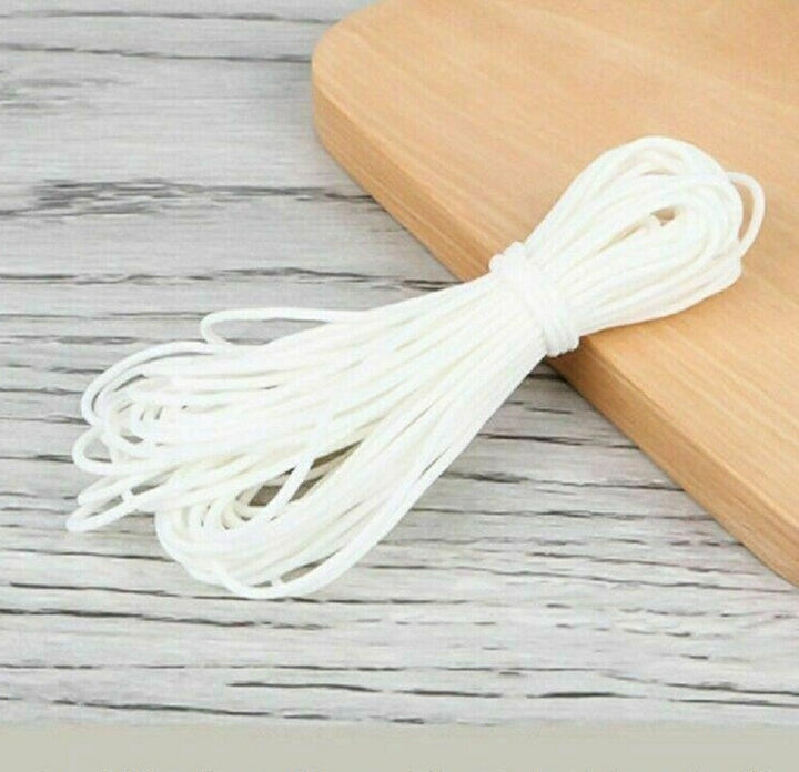 マスク | やわらかマスクゴム紐 3mm×10m ホワイト/ブラック