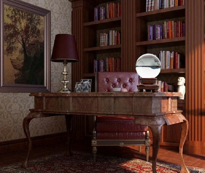 【訳あり】【小キズあり】 風水 インテリア | 水晶球 10cm 木製台座付き 開運風水インテリア