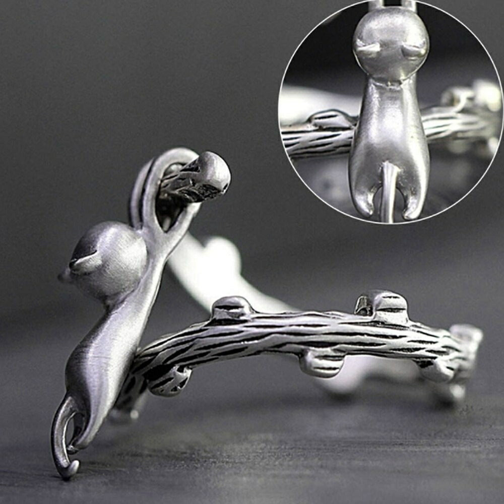 リング | 猫モチーフ ヒップホップ風 ユニセックスリング