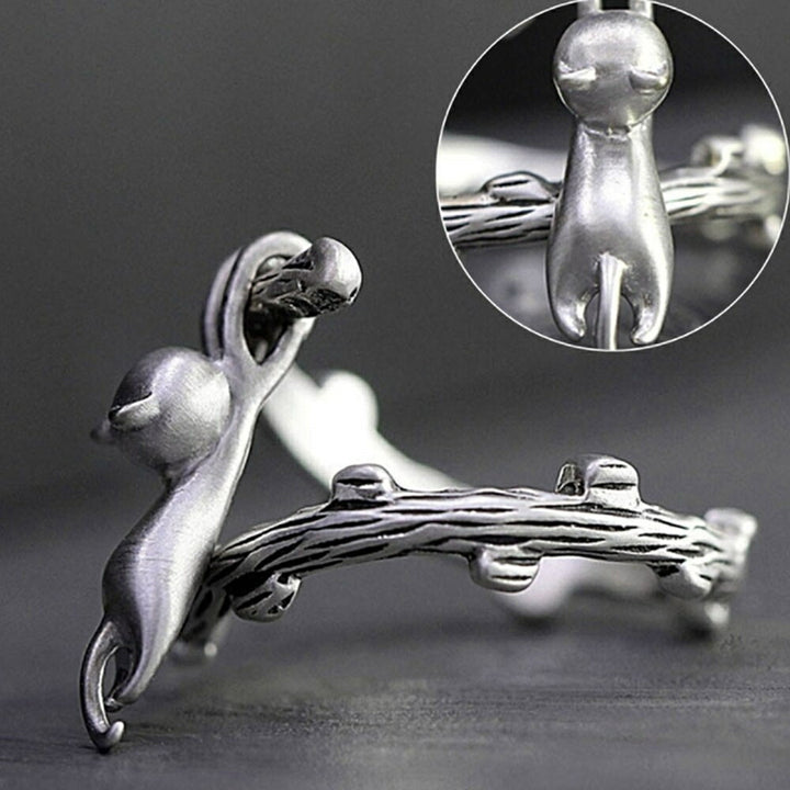 リング | 猫モチーフ ヒップホップ風 ユニセックスリング